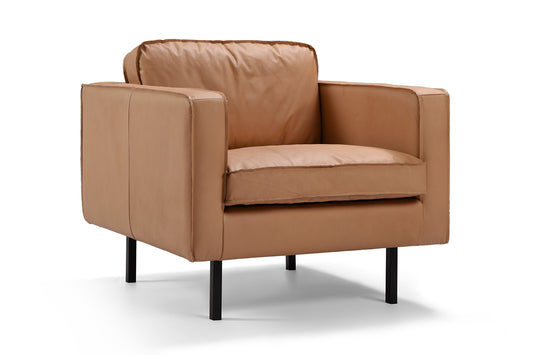 Fauteuil en cuir Mid-century MCM1