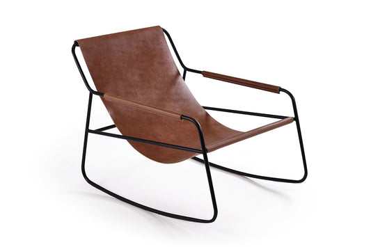 Fauteuil Désert à Bascule en cuir