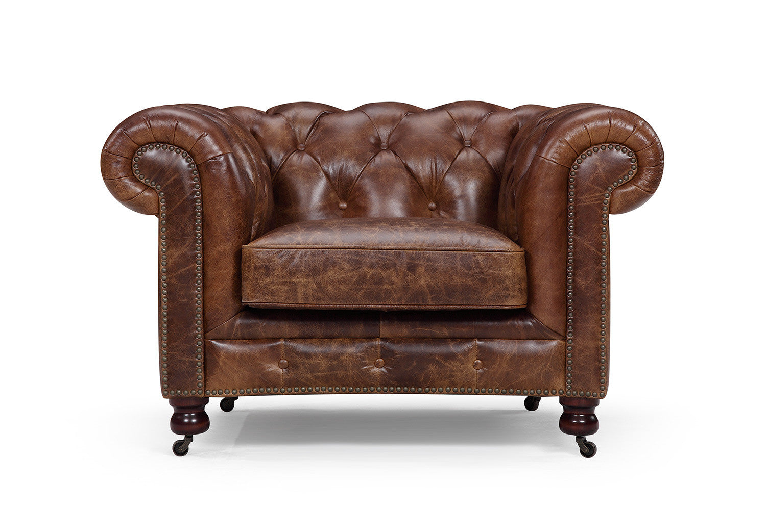 Fauteuil Chesterfield en Cuir Kensington RM-125