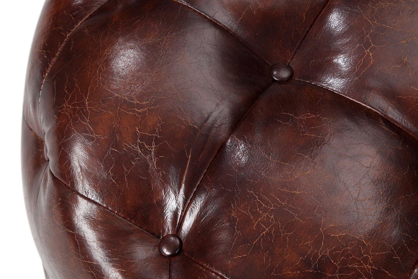 Ottoman capitonné Chesterfield en Cuir