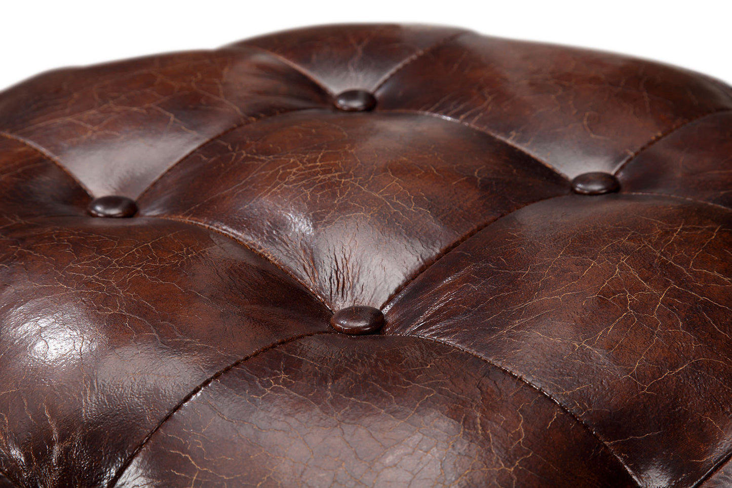 Capiton de l'ottoman en cuir Chesterfield