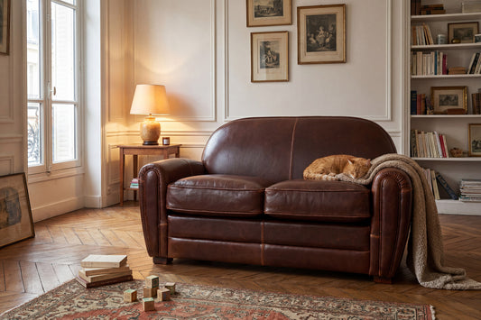 Canapé Club 2 places 1930 à Liseré