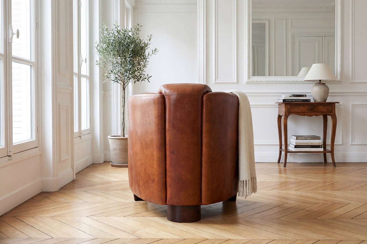 Dos du Fauteuil Aviateur en Cuir
