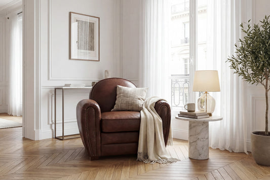 Fauteuil Club 1930 Ancien à Clous