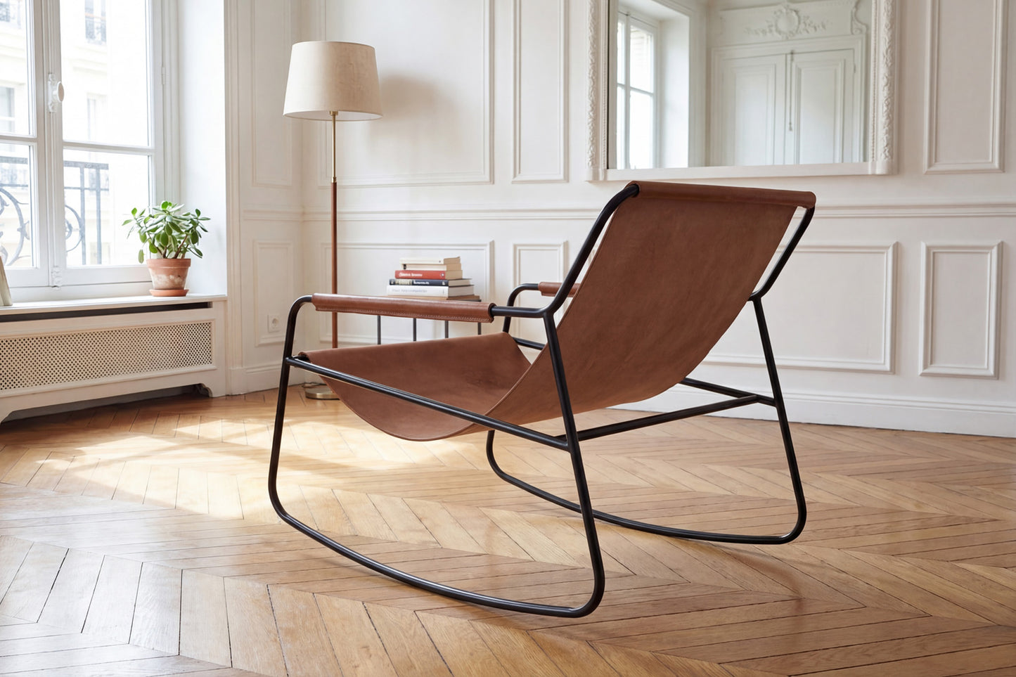 Fauteuil Désert à Bascule en Cuir