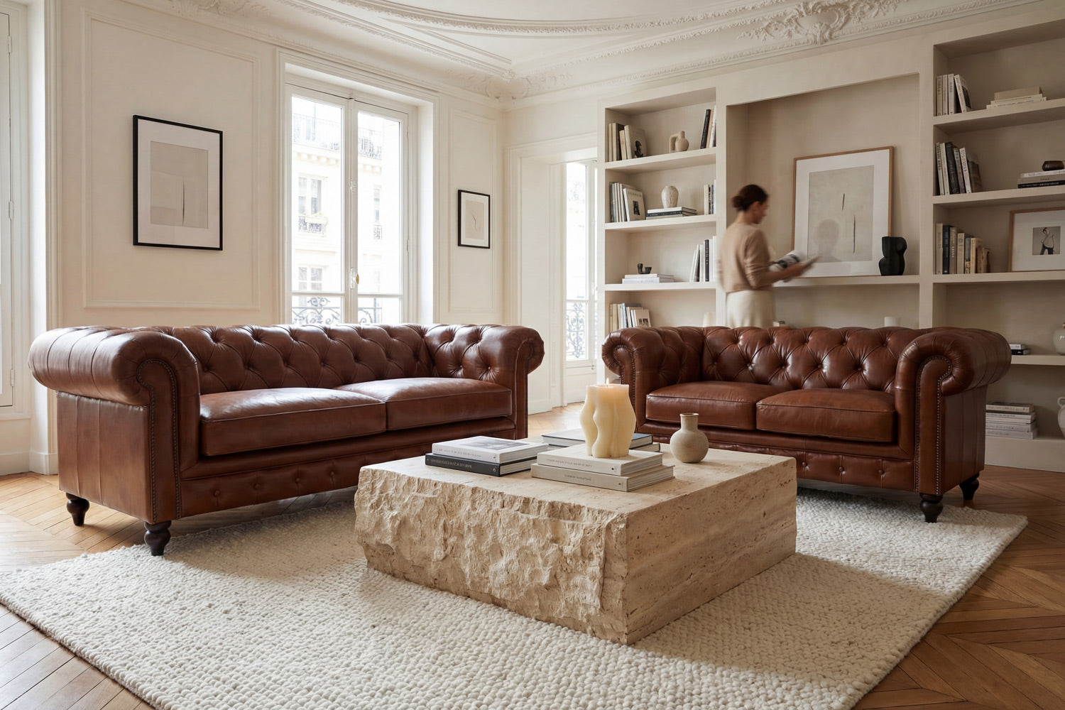Canapé Chesterfield Kensington en Cuir