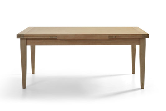 Table de Salle à Manger Campagne Cottage Extensible en Bois 180-290 cm