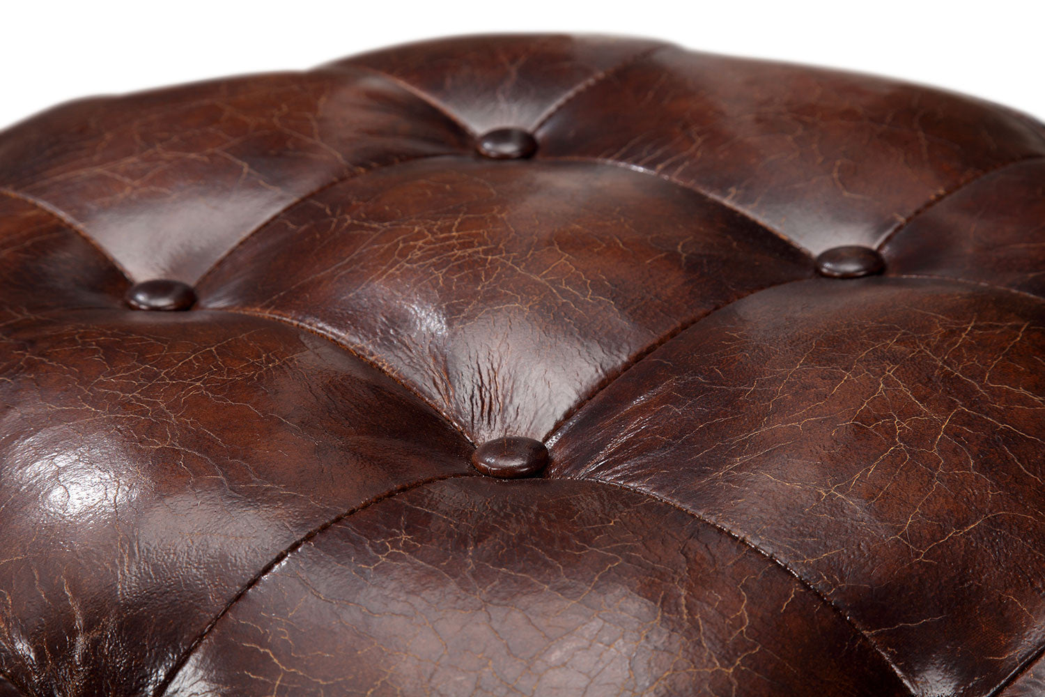 Capiton de l'ottoman en cuir Chesterfield