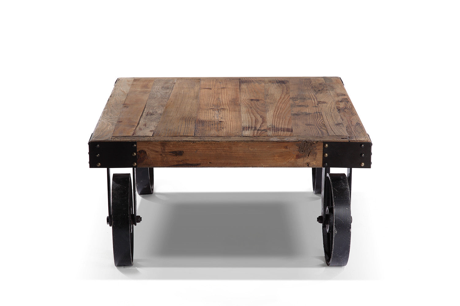 Table Basse à Roulettes Style Chemin de Fer Rose & Moore